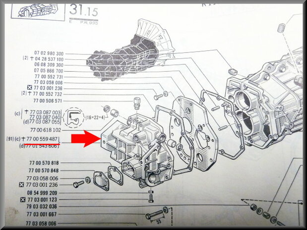 End cover (5 gear).