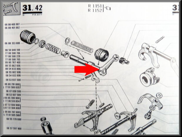 Gear lever (4 gear).