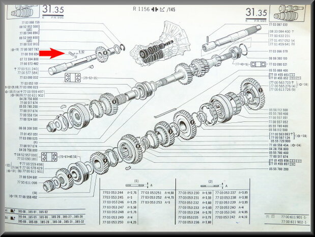 Locking gear spring.