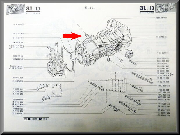 Gearbox housing 4 gear (2 halves)