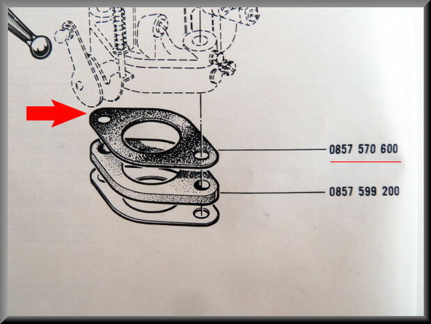 Carburateurvoet pakking R16 1150