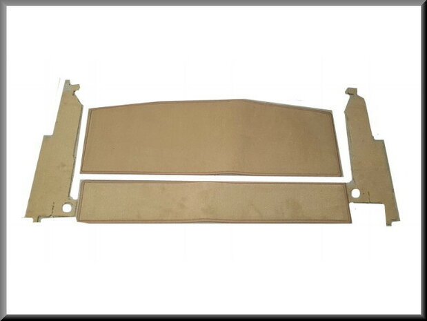 Carpetset for the rear shelf and C-pillars (beige velvet).