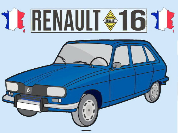 Sleutelhanger Renault 16 TL (blauw).