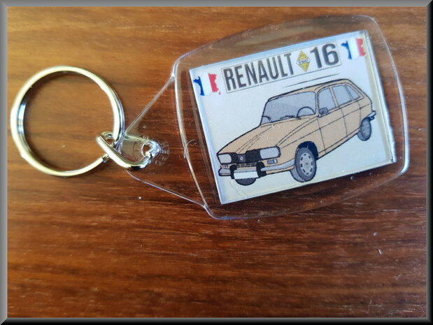 Porte-clés Renault 16 TL (beige).