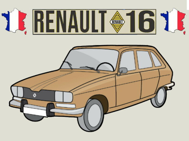 Porte-clés Renault 16 TX (beige).