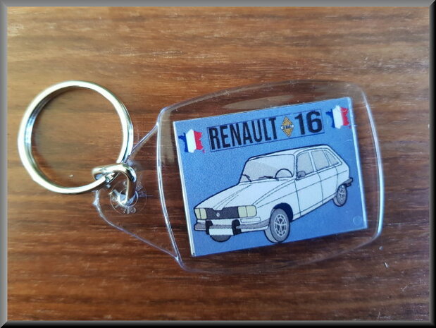 Sleutelhanger Renault 16 TX (wit).