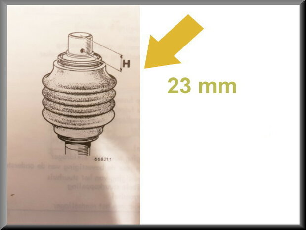 Drive shaft type 3 (New Old Stock).