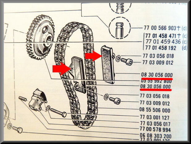 Timing chain guides.
