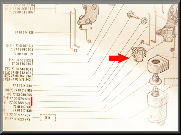 Electromagnetische schakelaar centrale deur vergrendeling R16 TX..