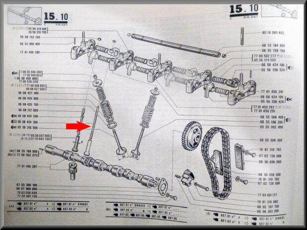 Valve tappet R16 TS-TX (long version)