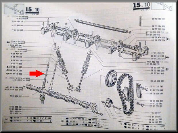 Valve tappet R16 TS-TX (short version)