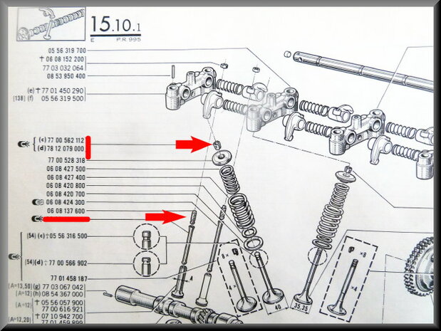 Valve stem nut and bolt.