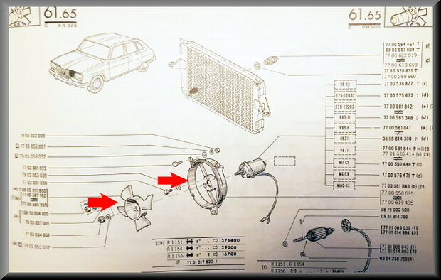 Cooling fan R16 TL, TS (Type 2) and TX (large radiator)..