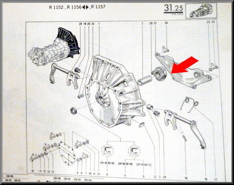Butée d'embrayage R16, R18, R20, Fuego.