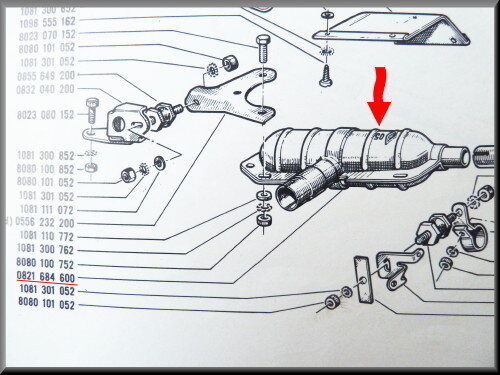 Rear silencer Renault 16 L.