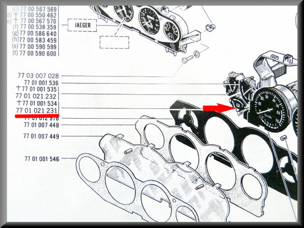 Dashboard gauge battery voltage R16 TX