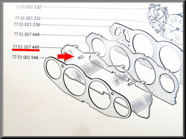 Transparent dashboard cover R16 TS-TX.