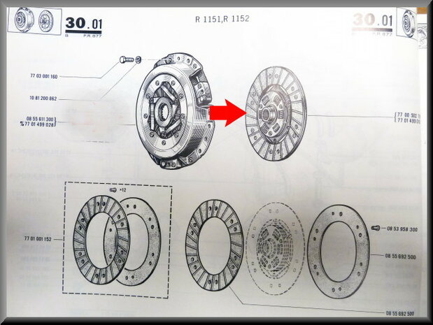 Clutch disk R16 L-TS < 1972.