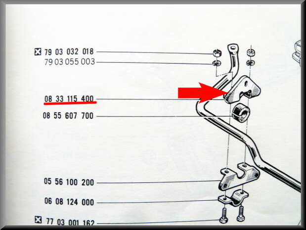 Upper bracket anti roll bar.