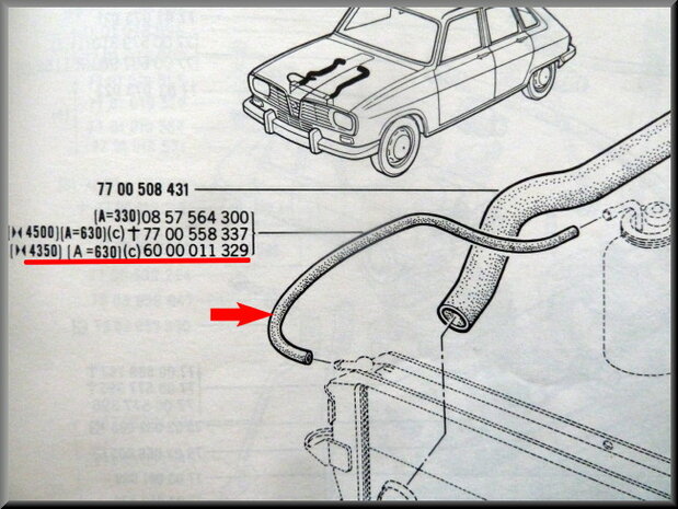 Expansion tank hose.