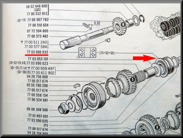 Lager primaire as (25-52-35 mm) (385 bak).