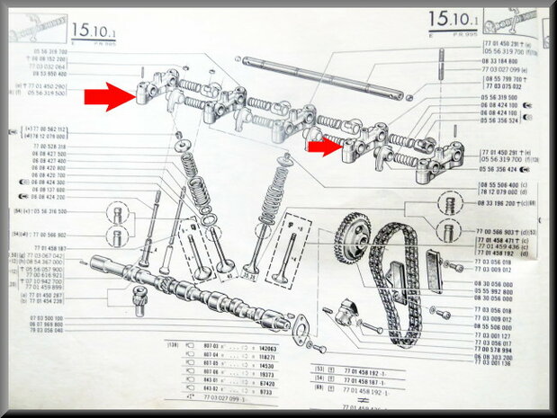 Support d'axe de culbuteur R16 TS-TX (avec alésage).