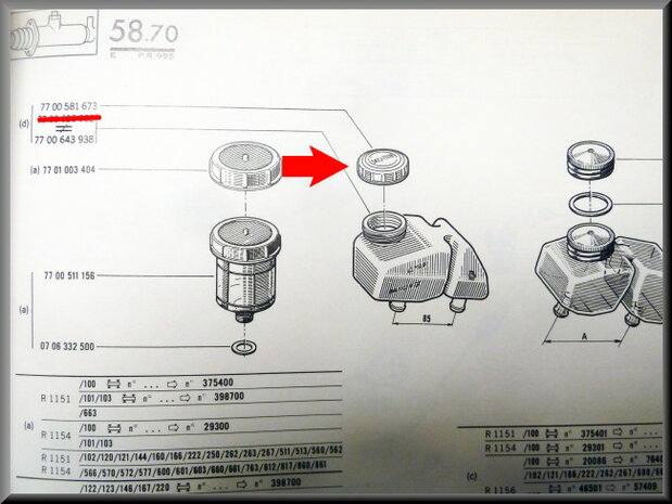 Cover brake fluid reservoir.