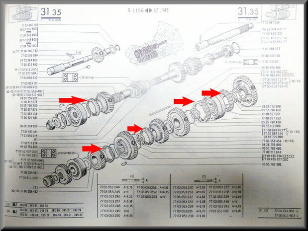 Bagues de synchro (boîte 385)