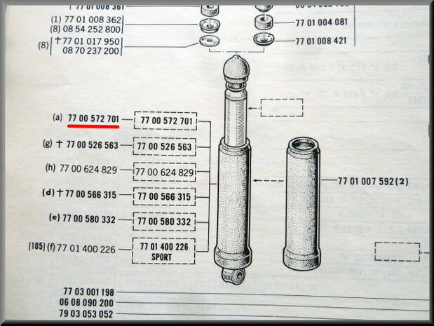 Schokdempers achter R16 TX.