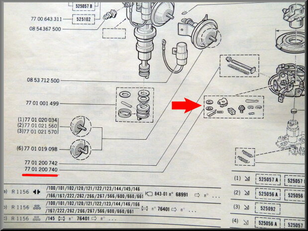 Kit de réparation allumeur Ducellier.