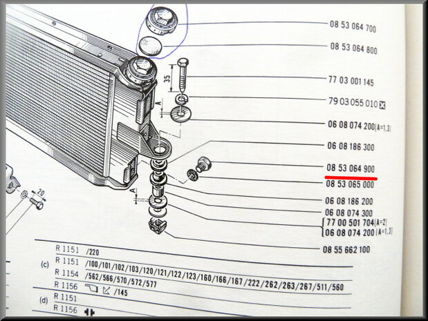 Vis de vidange de radiateur.