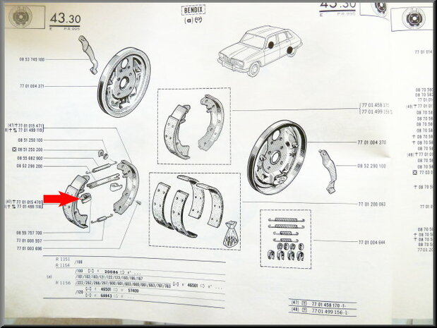 Klemhouder remschoenen (Bendix systeem).