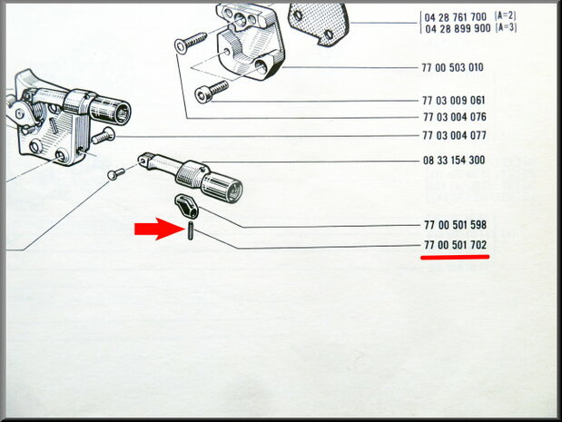 Locking pin lock cylinder pawl.