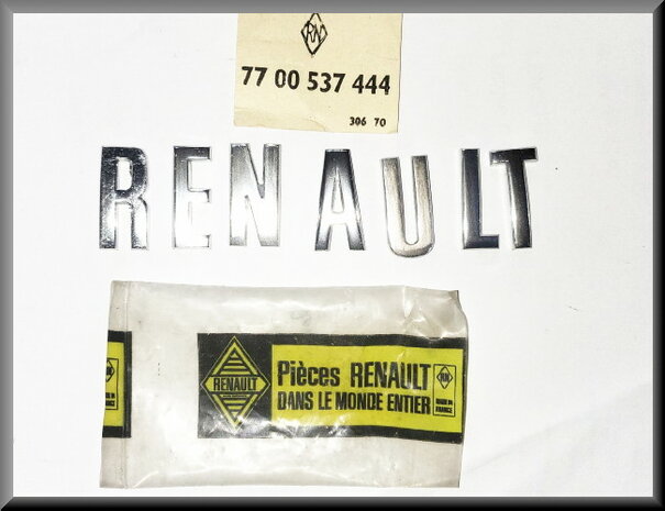 Letters  « RENAULT » tailgate logo (chrome).