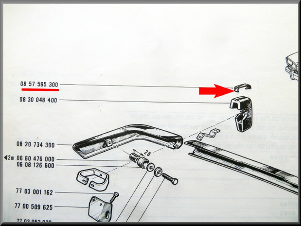 Stainless steel strip rear bumper buffer left and right.