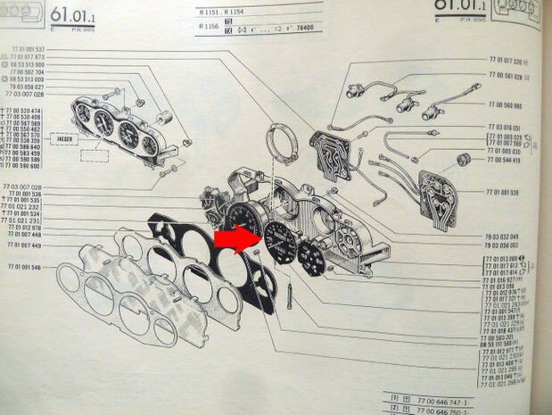 Odometer R16 TX (first type), TS (second type).