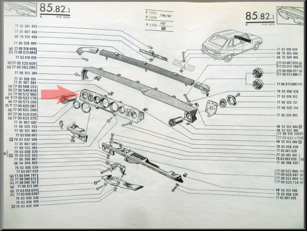 Dashboard R16 TS (brons).