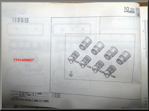 R14 Set de chemises et pistons (New Old Stock).