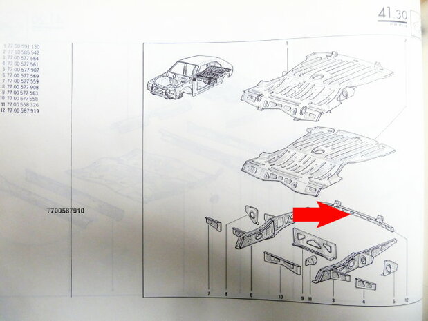 R14 Cross beam (New Old Stock).