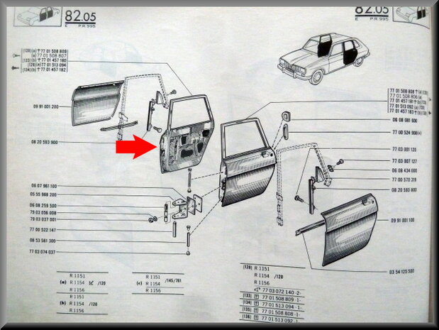 Door rear right (used).