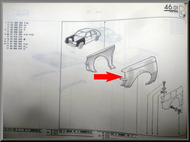 R14 Front wing left (New Old Stock), first model.