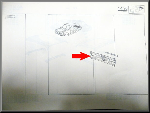 R14 Rear end panel (New Old Stock).