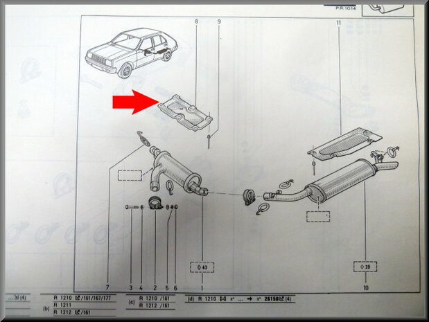 R14 Heat screen (New Old Stock).