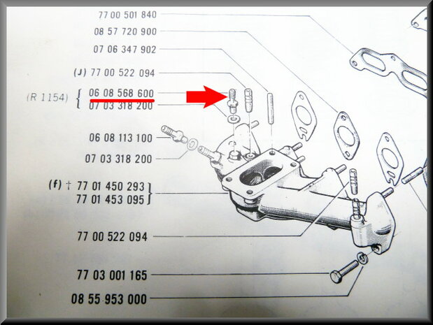 Vacuum hose nipple brake booster R16 TS-TX