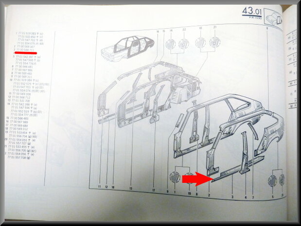 R20-R30 Kokerbalk links (New Old Stock).