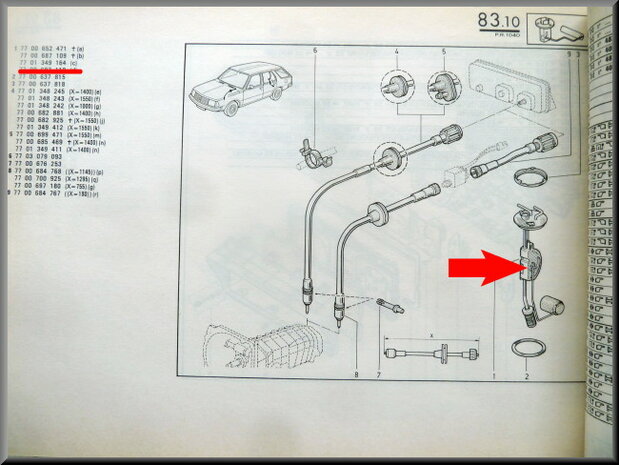 R18 Fuel tank float (New Old Stock)