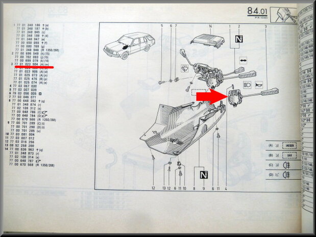 R18 Interrupteur d'éclairage (New Old Stock)