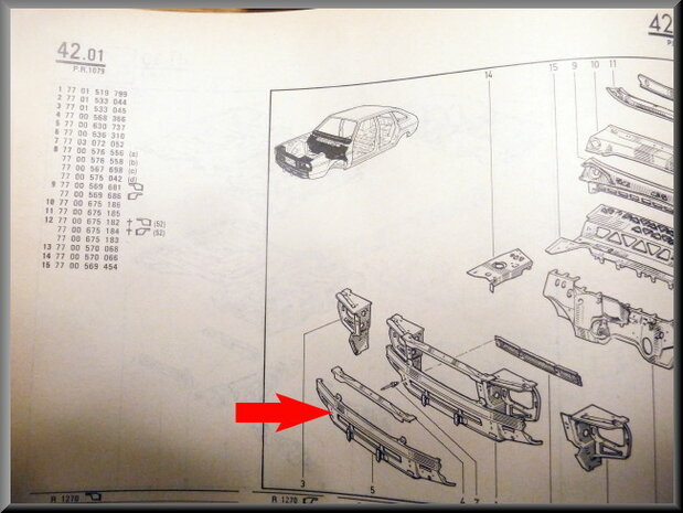 R20-R30 Frontplaat (New Old Stock).