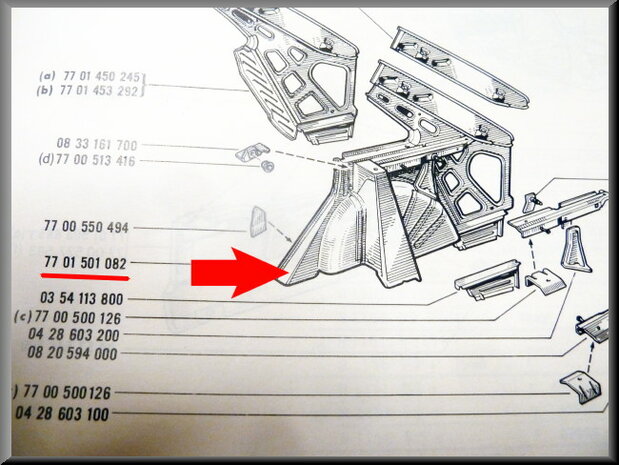 Inner wing rear right (New Old Stock).