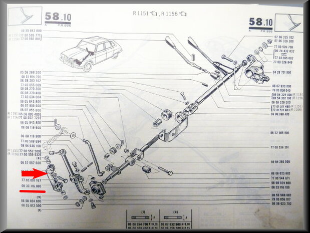 Deel van schakel mechanisme.